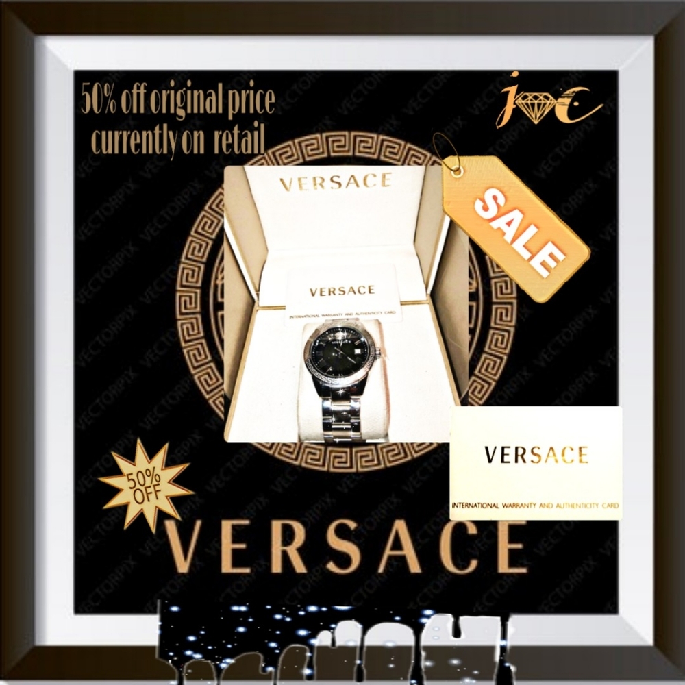 Authentic versace watch with warranty